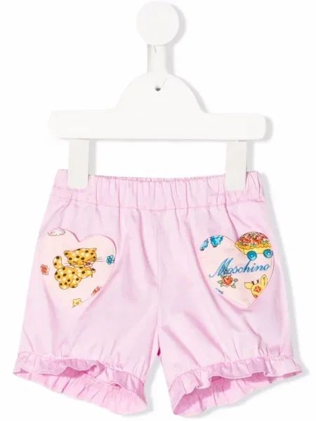 Szorty dziecięce Moschino różowe