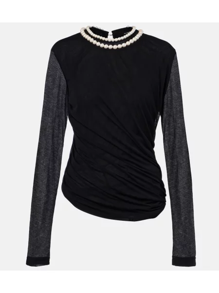 Top Junya Watanabe drapat negru