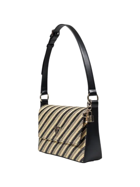 Geanta crossbody Guess cu dungi negru
