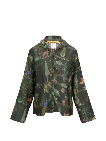 Gulerat top Pip Studio cu imagine verde