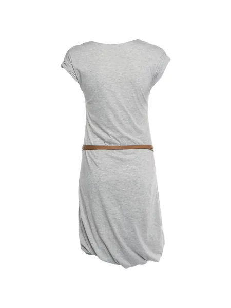Cu centură rochie midi Brunello Cucinelli gri
