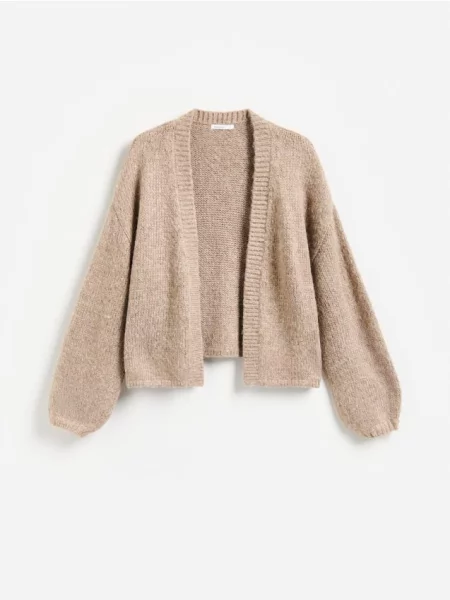 Reserved Cardigan cu adaos de fir metalizat cafeniu