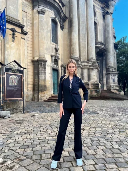 Лляні Штани повсякденні LadyLike чорний