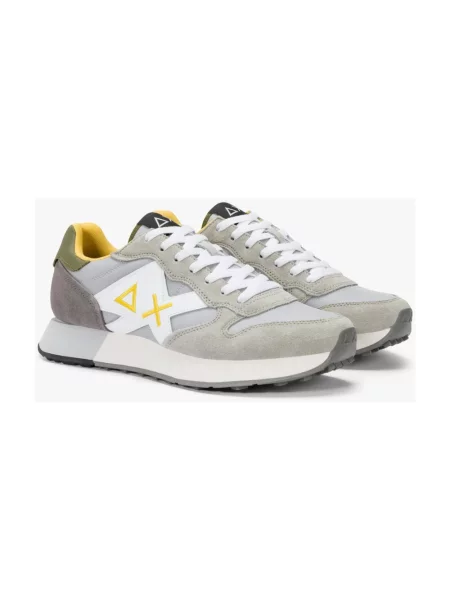 Sneakersy Sun68 skórzane szare