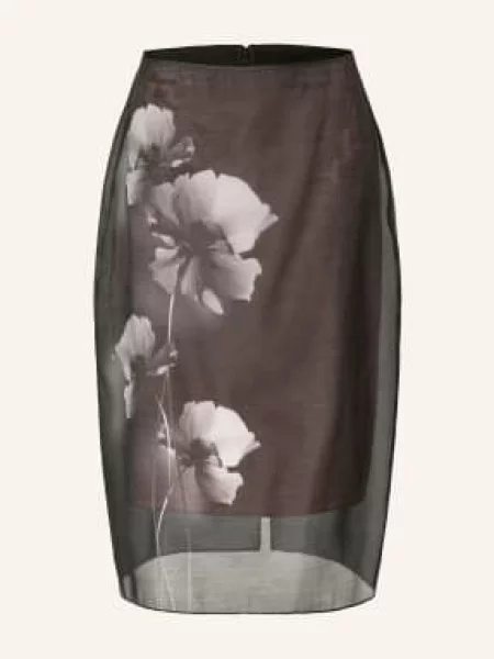 Ted Baker Sukně Vieva tmavě hnědá / světle šedá