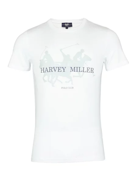 HARVEY MILLER Majica marine / pastelno modra bela