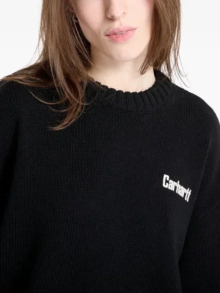 Пуловер Carhartt Wip с принт със сърца черно