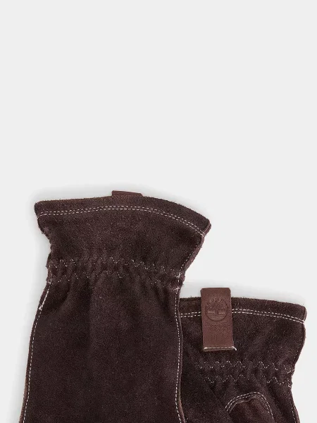 Кожаные перчатки Timberland коричневые
