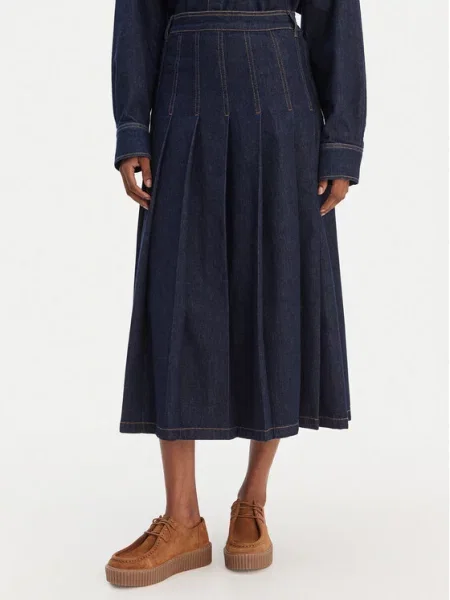 Weekend Max Mara Φούστα τζιν Ovale Σκούρο μπλε