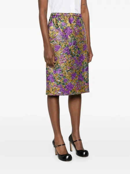 Fustă N°21 cu model floral cu imagine violet