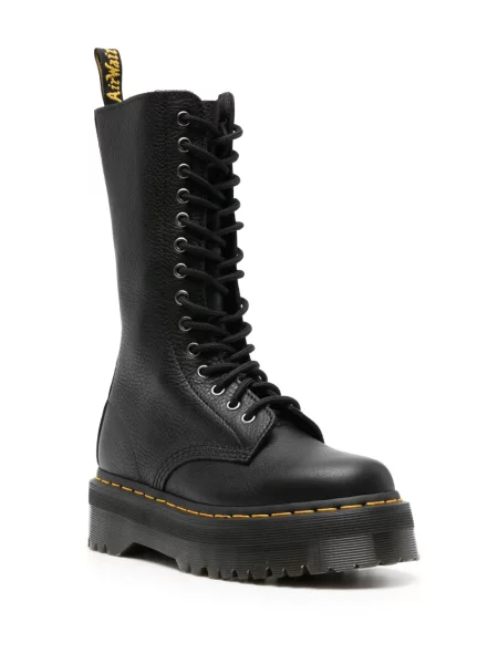 Iš natūralios odos auliniai batai Dr. Martens juoda