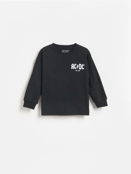 Reserved Tričko s dlhým rukávom AC/DC čierna