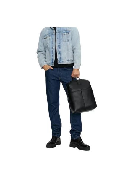 Lniana torba Calvin Klein czarna
