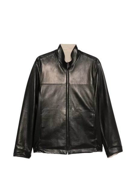 Geanta de piele Canali negru