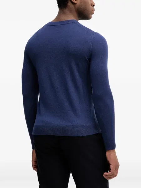 Lung tricou Sisley tricotate albastru