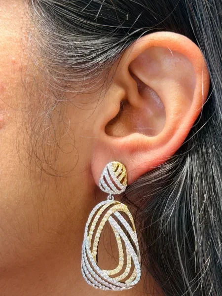 Diamant cercei Hyt Jewelry galben
