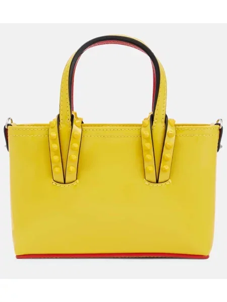 Usnjena lakirana torbica Christian Louboutin rumena