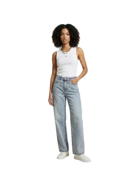 Denim ruha Calvin Klein Jeans fehér