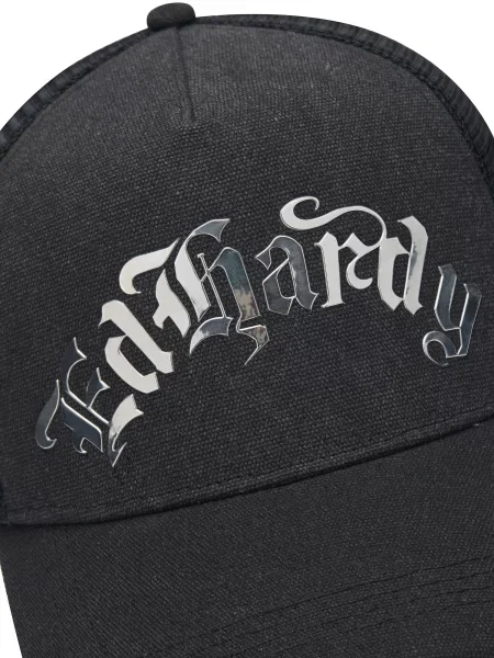 Ed Hardy Čiapka svetlosivá / čierna biela