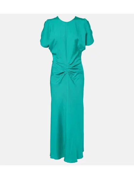 Rochie midi Victoria Beckham până la genunchi de costum verde