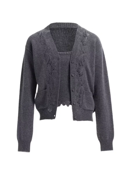 Top Elie Saab tricotate gri