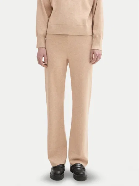 Tom Tailor Denim Pantaloni tricotați Straight Fit bej