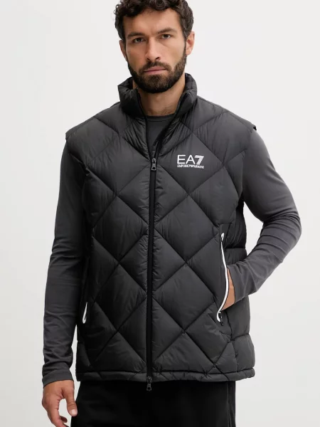 Пухен елек Emporio Armani зимен модел черно