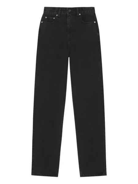 Blugi drepți Ganni negru