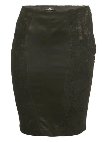 Fustă tip creion Elisabetta Franchi din satin negru
