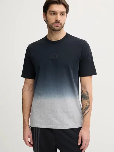 Тениска adidas ALL SZN Dip Dye с десен сиво