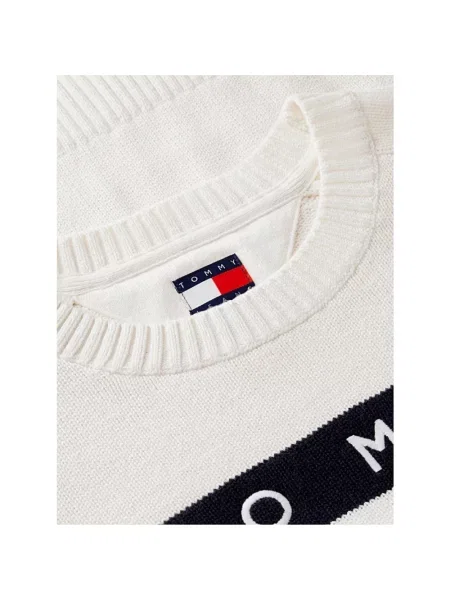 Tommy Jeans Sweter weiss biały