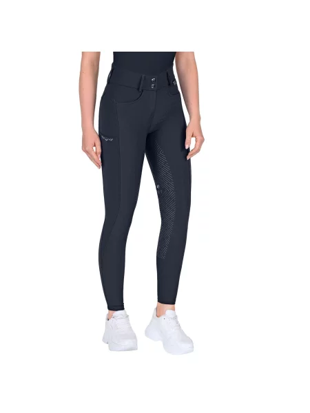 Spodnie jeździeckie o pełnej przyczepności ELT Comfort Ride Glam niebieskie