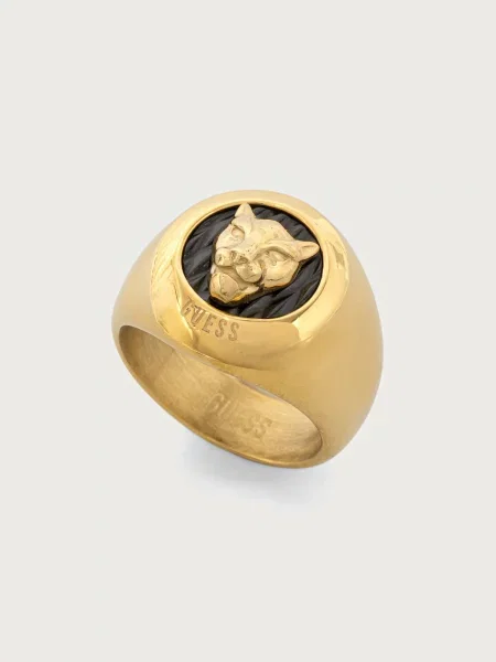 Guess inel signet pentru bărbați din oțel inoxidabil PANTHER
