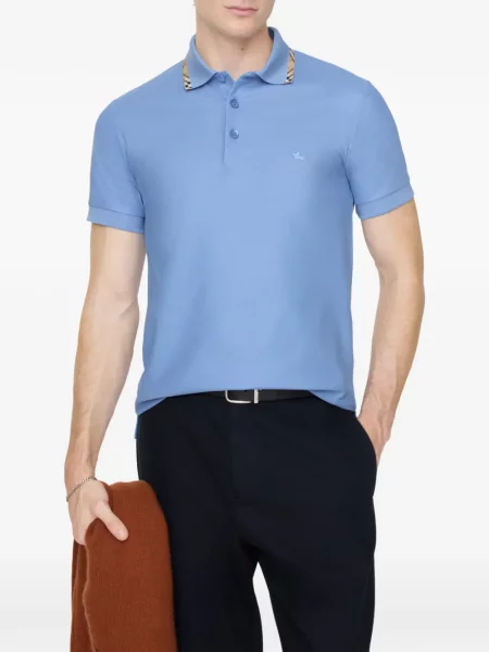 Polo Burberry în carouri albastru