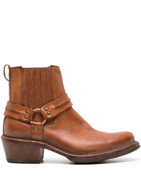 Botine Moma din piele maro