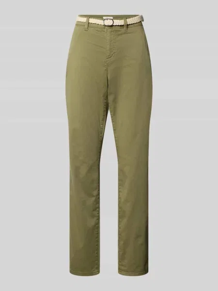 Chinos o kroju regular fit z mieszanki bawełny S.oliver Red Label zielone
