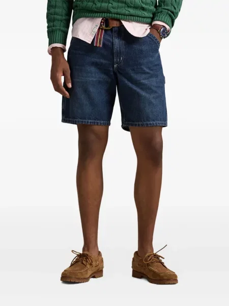 Krátký spodní díl plavek Polo Ralph Lauren s aplikacemi se stahovací šňůrkou modrý