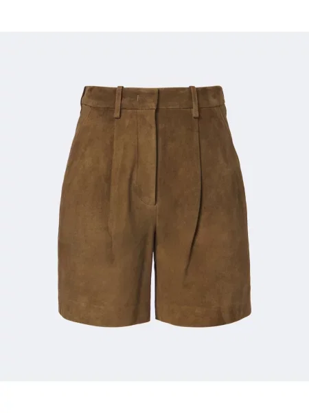 Pantaloni scurți Joseph din piele de căprioară maro