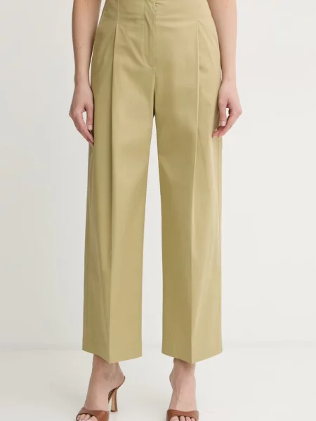 BOSS pantaloni wide leg pentru femei din cu Tulotta verde