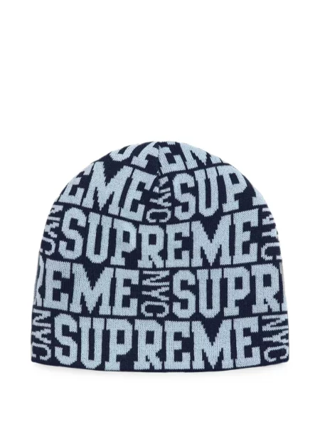 Reversibil căciulă Supreme cu imagine albastru