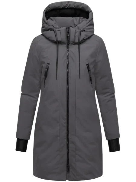 NAVAHOO Palton de iarnă Winterzart gri metalic negru