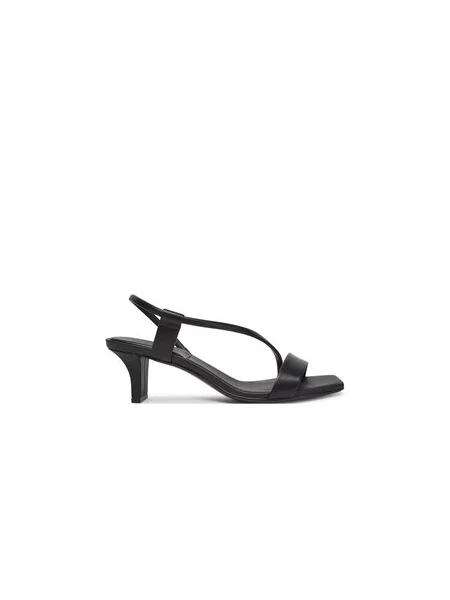 Calvin Klein Sandály Heel Sandal 50 Squared Lth černá