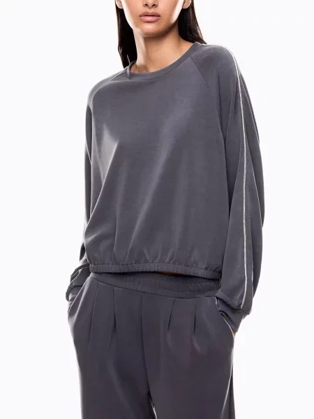 Блуза модал/поліестер сірий