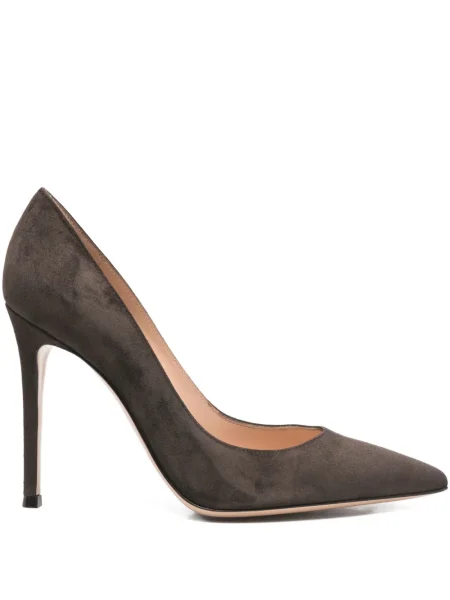 Pantofi cu toc Gianvito Rossi din piele de căprioară maro
