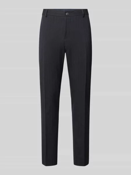 Spodnie garniturowe o kroju slim fit z dodatkiem model PETER' Selected Homme granatowe