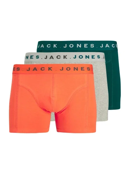 JACK & JONES Boksarice JACBENNETT pegasto / jelka / oranžna siva