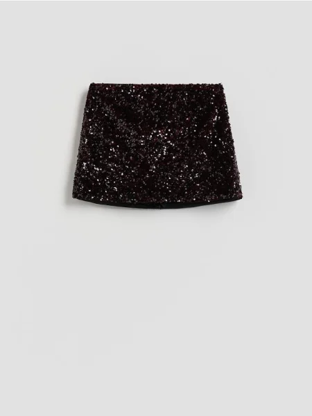 Reserved Спідниця-шорти з паєтками дерево червоне