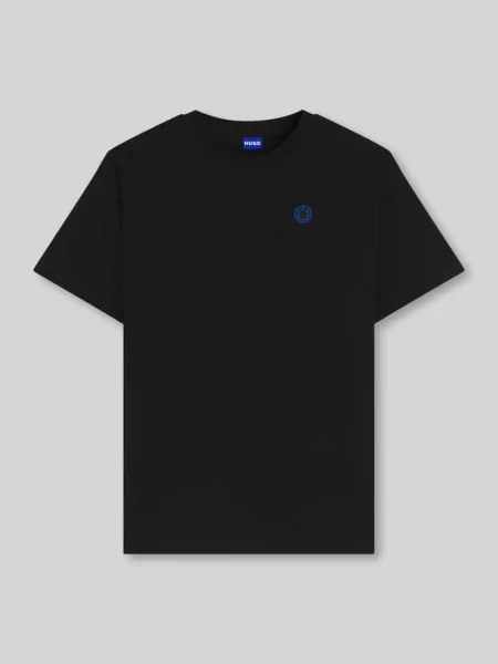 T-shirt z naszywką z logo czarna
