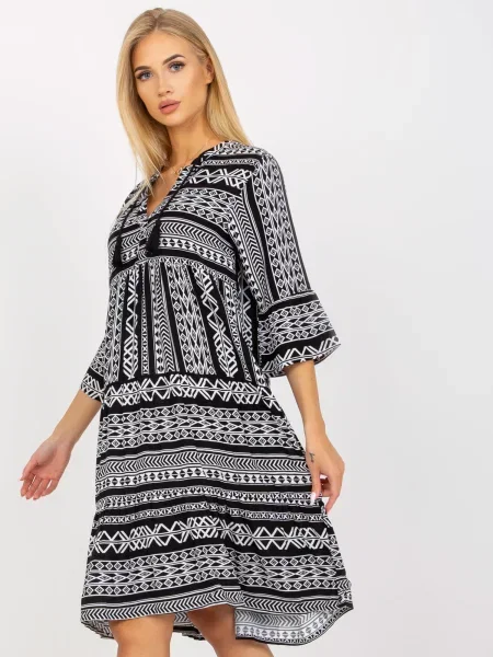 Rochie Fashionhunters cu volane de costum alb