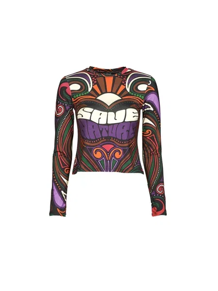 Majica z dolgimi rokavi Desigual z dolgimi rokavi črna